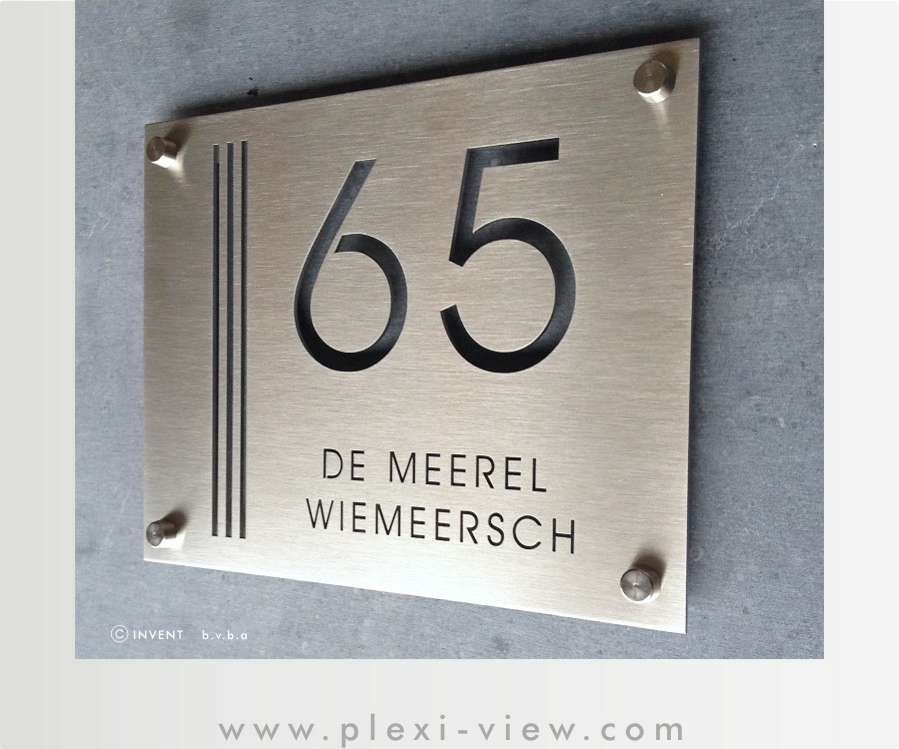 HOUSE SIGN STAINLESS STEEL 316 (20X18)